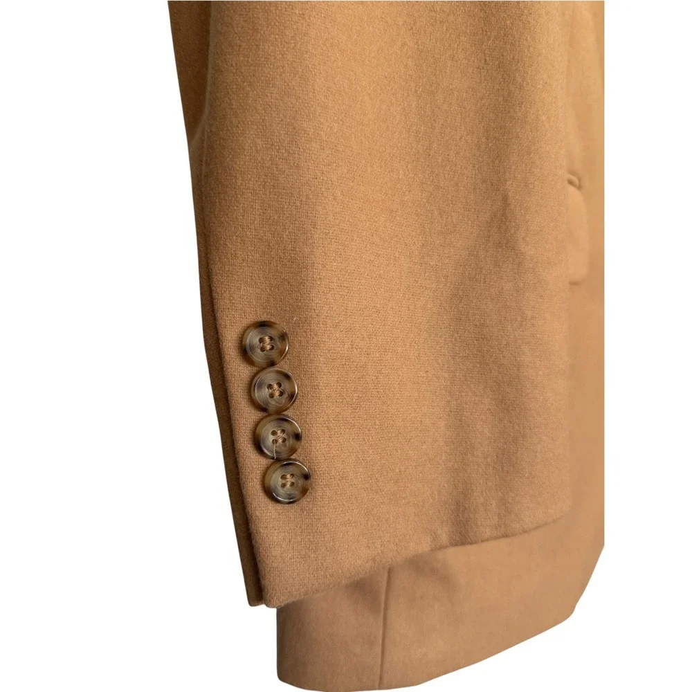Oscar de la Renta Mens Blazer 42R Camel Tan Wool Cashmere Blend Sport Coat